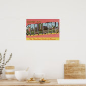 Columbia, Missouri - Grote letterscènes Poster (Keuken)