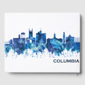 Columbia Missouri Skyline Blue Gastenboek (Achterkant)