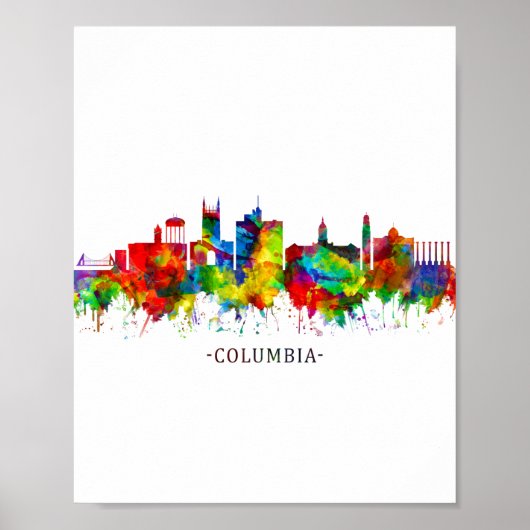 Columbia Missouri Skyline Poster (Voorkant)