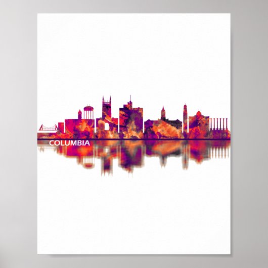 Columbia Missouri Skyline Poster (Voorkant)
