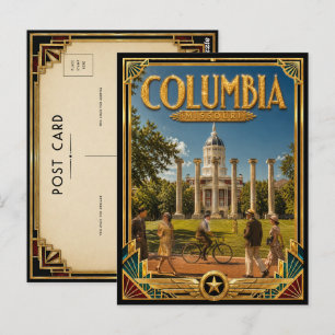 Columbia Missouri Vintage Art Deco Gouden Tijdperk Briefkaart