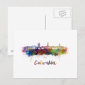 Columbia MO skyline in waterverf Briefkaart (Voorkant / Achterkant)