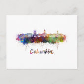 Columbia MO skyline in waterverf Briefkaart (Voorkant)