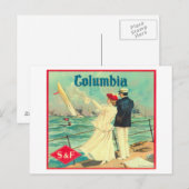 Columbia Oranje label Briefkaart (Voorkant / Achterkant)