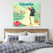 Columbia Oranje label Canvas Afdruk (Insitu (Slaapkamer))