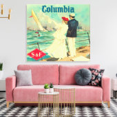 Columbia Oranje label Canvas Afdruk (Insitu (Woonkamer))