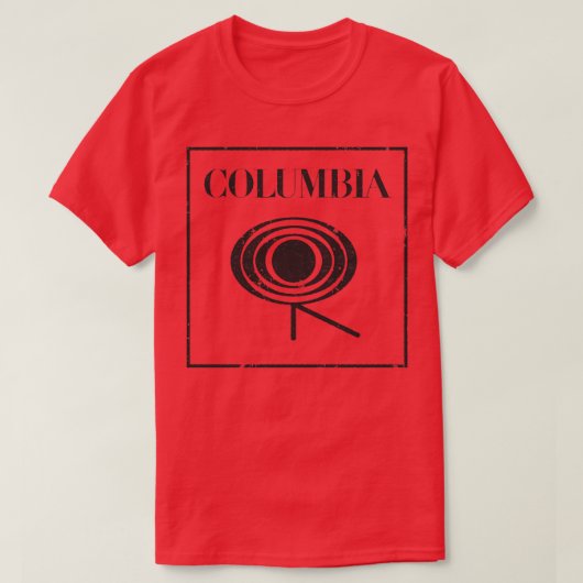Columbia Records 80s Labels T-shirt (Design voorkant)