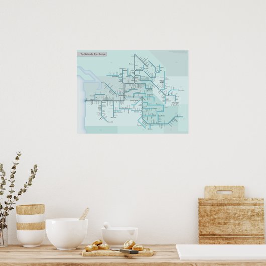 Columbia River 18 x 24 inch Poster (Keuken)