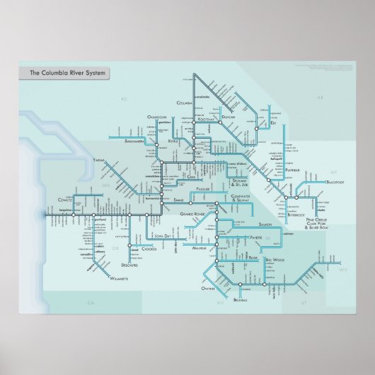 Columbia River 18 x 24 inch Poster (Voorkant)