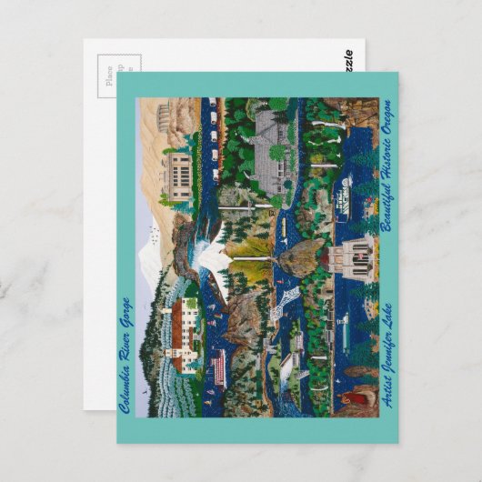 Columbia River Gorge Briefkaart (Voorkant / Achterkant)