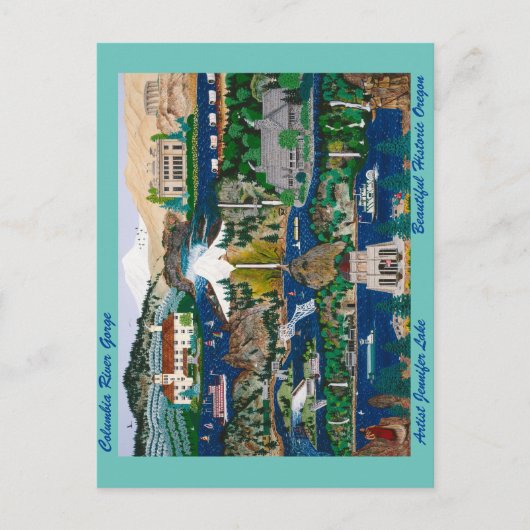 Columbia River Gorge Briefkaart (Voorkant)
