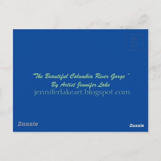 Columbia River Gorge Briefkaart (Achterkant)