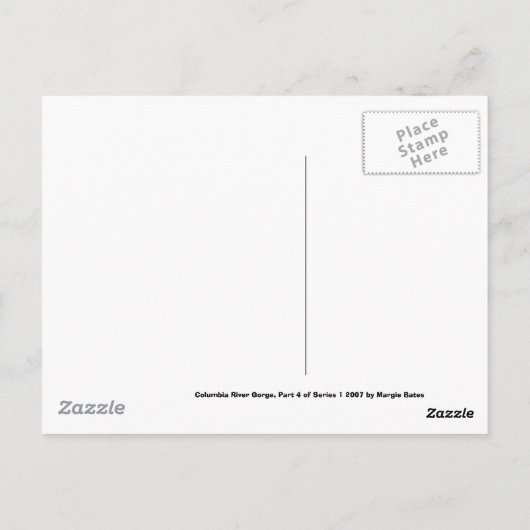 Columbia River Gorge Briefkaart (Achterkant)