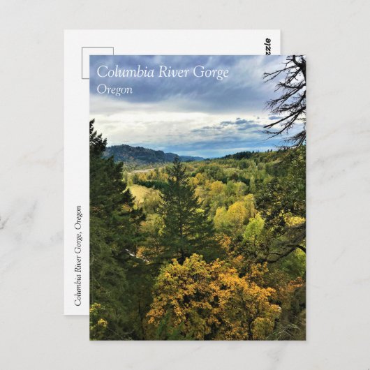 Columbia River Gorge, Briefkaart van Oregon (Voorkant / Achterkant)