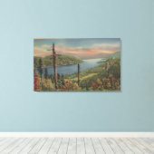 Columbia River Gorge Canvas Afdruk (Insitu (Houten vloer))