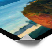 Columbia River Gorge en Vista House retro print (Hoek)