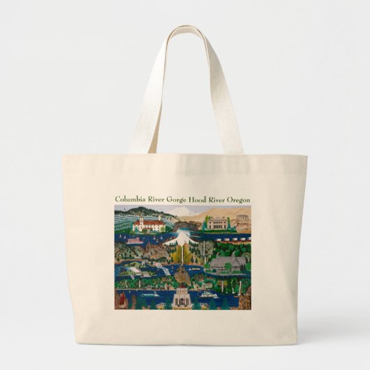 Columbia River Gorge Grote Canvas tas (Voorkant)