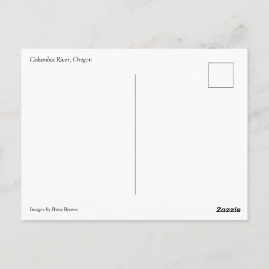Columbia River Gorge in het najaar Briefkaart (Achterkant)