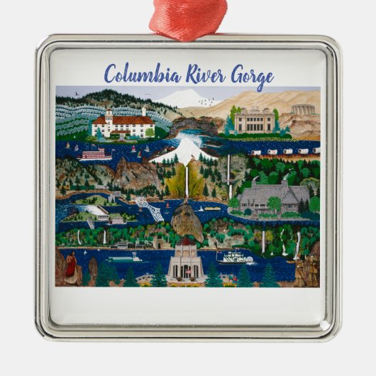 Columbia River Gorge Metalen Ornament (Voorkant)