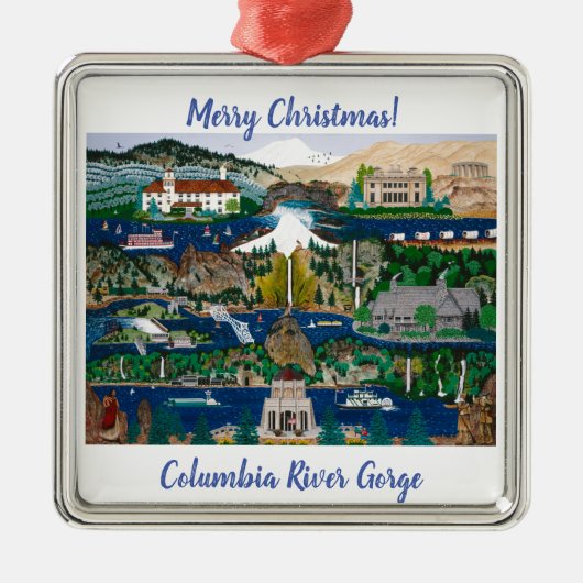 Columbia River Gorge Metalen Ornament (Voorkant)