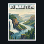 Columbia River Gorge Oregon Briefkaart<br><div class="desc">Multnomah Falls is a stunning waterfall located in the Columbia River Gorge, Oregon. Cascading 620 feet down basalt cliffs, it's a popular tourist destination and one of the most photographed waterfalls in the United States. The falls are actually two distinct drops: the upper falls at 542 feet and the lower...</div>