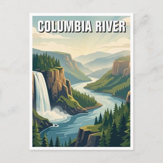 Columbia River Gorge Oregon Briefkaart (Voorkant)
