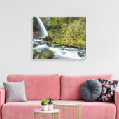 Columbia River Gorge, Ponytail Falls Canvas Afdruk (Insitu (Woonkamer))