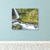 Columbia River Gorge, Ponytail Falls Canvas Afdruk (Insitu (Houten vloer))