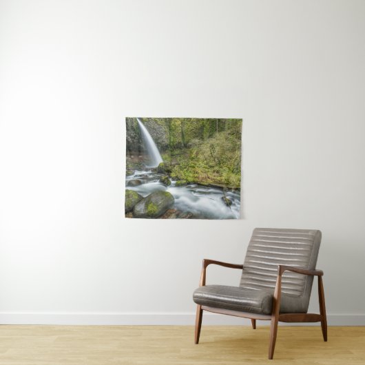 Columbia River Gorge, Ponytail Herfsten Wandkleed (In Situ (horizontaal))