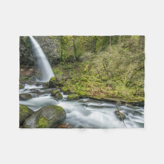 Columbia River Gorge, Ponytail-waterval Fleece Deken (Voorkant (Horizontaal))