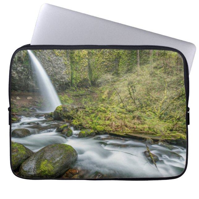 Columbia River Gorge, Ponytail-waterval Laptop Sleeve (Voorkant)