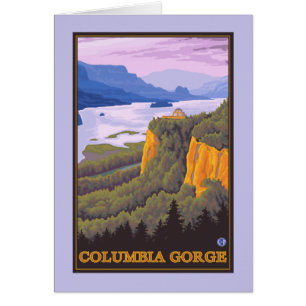 Columbia River Gorge Scene met Crown Point