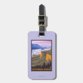 Columbia River Gorge Scene met Crown Point Bagagelabel (Voorkant verticaal)