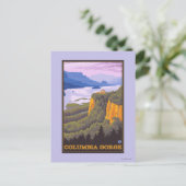 Columbia River Gorge Scene met Crown Point Briefkaart (Staand voorkant)
