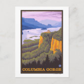 Columbia River Gorge Scene met Crown Point Briefkaart (Voorkant)