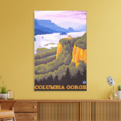 Columbia River Gorge Scene met Crown Point Canvas Afdruk (Insitu (Woonkamer))