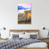 Columbia River Gorge Scene met Crown Point Canvas Afdruk (Insitu (Slaapkamer))