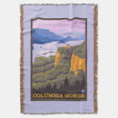 Columbia River Gorge Scene met Crown Point Deken (Voorkant Verticaal)
