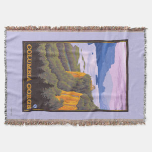 Columbia River Gorge Scene met Crown Point Deken