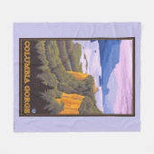 Columbia River Gorge Scene met Crown Point Fleece Deken (Voorkant (Horizontaal))