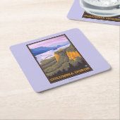 Columbia River Gorge Scene met Crown Point Kartonnen Onderzetters (Schuin)