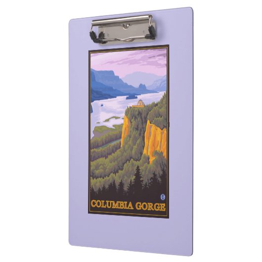 Columbia River Gorge Scene met Crown Point Klembord (Links)