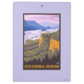 Columbia River Gorge Scene met Crown Point Klembord (Achterkant)