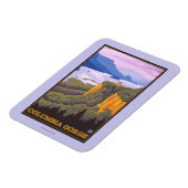 Columbia River Gorge Scene met Crown Point Magneet (Linkerzijde)