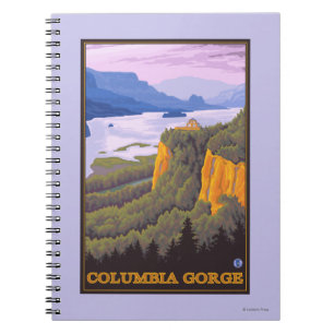 Columbia River Gorge Scene met Crown Point Notitieboek