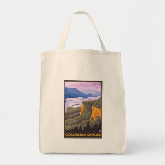 Columbia River Gorge Scene met Crown Point Tote Bag (Voorkant)