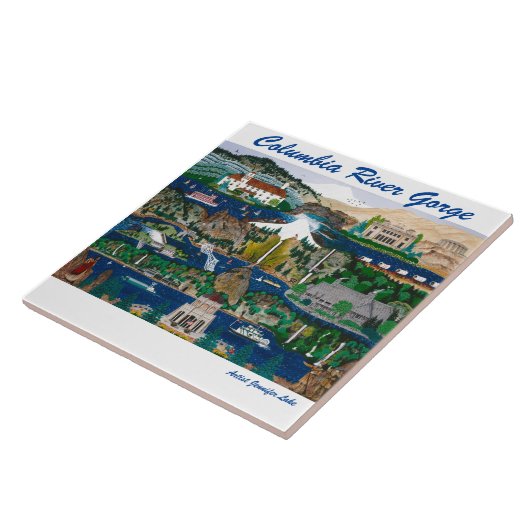 Columbia River Gorge Tegeltje (Zijkant)