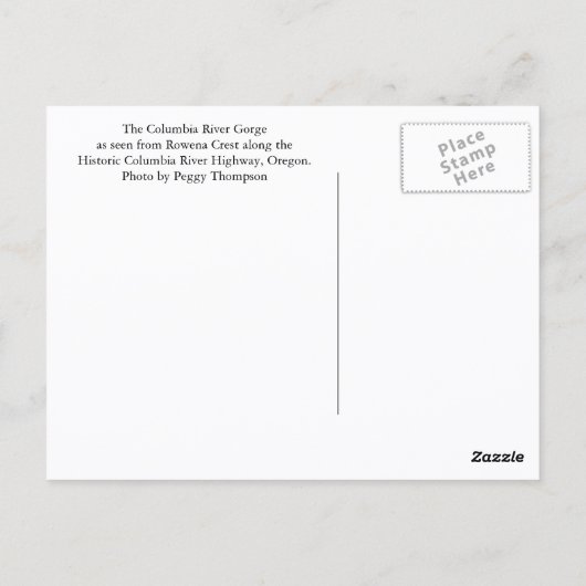 Columbia River Gorge Travel Photo Briefkaart (Achterkant)