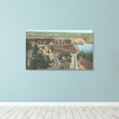 Columbia River Gorge Uitzicht - Rowena Heights Uit Canvas Afdruk (Insitu (Houten vloer))