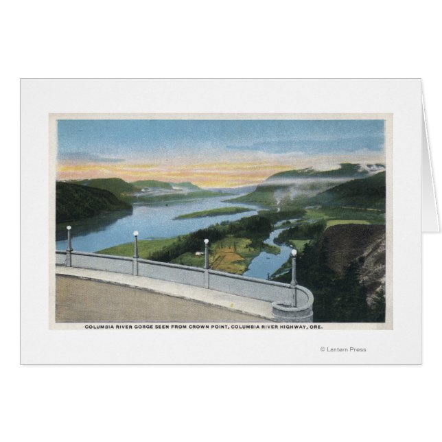 Columbia River Gorge Uitzicht uit Crown Point, (Voorkant Horizontaal)